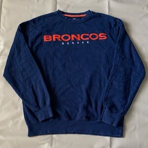 DENVER BRONCOS MAJESTIC MENS SZ MEDIUM CREWNECK SWEATSHIRT